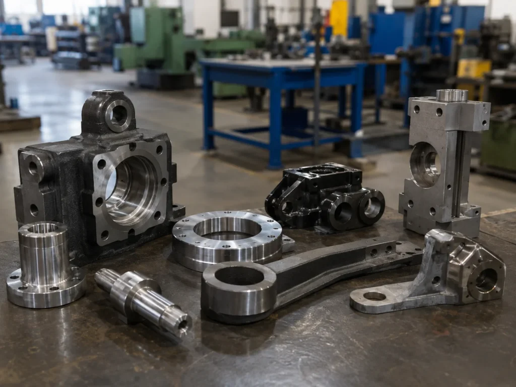 Pieza metálica fabricada según plano y muestra para aplicación industrial.