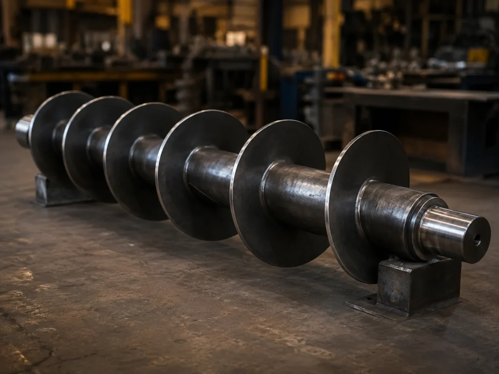 Tornillo sin fin industrial fabricado para transporte, dosificación o movimiento de material
