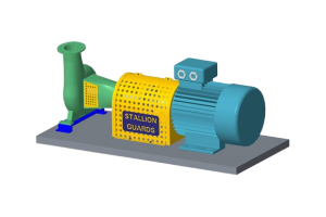 Protección de transmisión para motor y acople, guarda de seguridad para cubrir partes móviles en montaje industrial